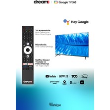 Dreamstar | 65 Inch 165 Ekran | UHD Google Tv | Türksat 4A Uyumlu  | Dahili Wi-Fi