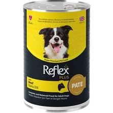 Bin1çeşit Pate Içinde Et Parçacıklı Dana Etli Yetişkin Köpek Konservesi 395 gr