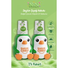Sugar Candy Zeytin Çiçeği Kokulu Doğal Vegan Çocuk Köpük El Sabunu Nıbı 350 ml Paraben Içermeyen Yeşil Köpük 2'li
