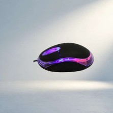 Bin1çeşit Işıklı Siyah Optik Mouse Kablolu 1200 Dpı Ergonomik Tasarım