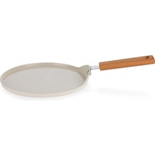 Schafer Ceramoni Seramik Krep Tava 26 Cm-Krem