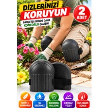 Open City 2 Adet Dizlik Diz Koruyucu Bahçe Fayans Seramik Inşaat Temizlik Oto Tamir Ustası Diz Pedi Siyah Seti