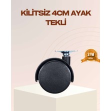 Bin1çeşit 4 cm Kilitsiz Mobilya Ayağı Tekli Kolay Dönen Masa ve Sehpa Ayağı