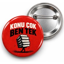 Beyaz Penguen Konu Çok Ben Tek - 58MM Rozet