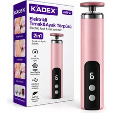 Kadex 2’si 1 Arada Elektrikli Tırnak ve Ayak Törpüsü – 6 Kademeli Hız Ayarlı, 1000 Rpm, Şarjlı Profesyonel Bakım Cihazı – Pembe