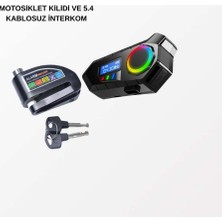 Bin1çeşit Bluetooth 5.4 Kablosuz Interkom+ Motor Disk Kilidi