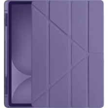 Apple iPad Pro 11 (2024) Kılıf Kalemlikli Hugo Tablet Kılıfı - Mor