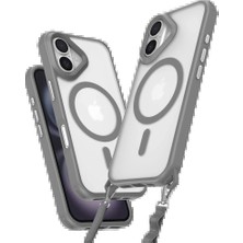 Apple iPhone 16 Plus Kılıf Enka Magsafe Silikon Kılıf - Titan Gri