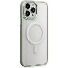 Apple iPhone 15 Pro Kılıf Room Magneticsafe Silikon - Su Yeşili