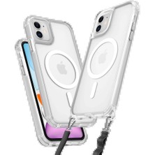 Apple iPhone 12 Kılıf Enka Magsafe Silikon Kılıf - Şeffaf