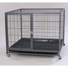 Mythriva 110X70X90 cm Boyutunda Tekerlekli Köpek Kafesi