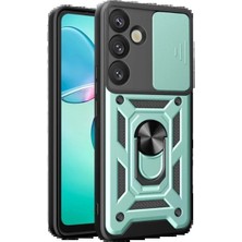 Samsung Galaxy S25 Fe Pars Lens Yüzüklü Silikon - Yeşil