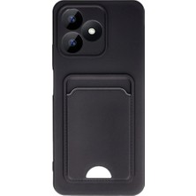 Realme Note 50 4g Kılıf Kelvin Kartvizitli Silikon - Siyah