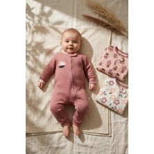 Mıdırık 3'lü Paket %100 Pamuk Bebek Tulumu Seti - Nefes Alan Antialerjik Kumaş, Fermuarlı Boho Desenli Pijama Seti