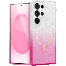Samsung Galaxy S25 Ultra Pummel Shiny Magsafe Kapak - Pembe