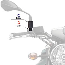 Moto Master Motomaster Ayna Adaptörü +8 -8 Düzden Terse