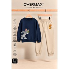Overmax Çocuk Tom & Jerry Baskılı Kapüşonsuz Eşofman Takımı – 3-12 Yaş
