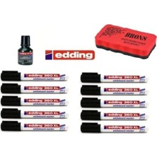 Edding 360 Xl Tahta Kalemi 10'lu Set ( Mürekkep & Tahta Silgisi ) Tkm
