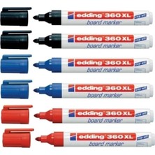 Edding 360 Xl Beyaz Tahta Kalemi 6'lı 2 Siyah 2 Kırmızı 2 Mavi