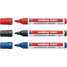 Edding 260 Yazı Tahtası Kalemi 3'lü Siyah + Kırmızı + Mavi