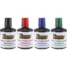Brons Doldurulabilir Tahta Kalemi Mürekkebi 100 ml 4 Lü Set