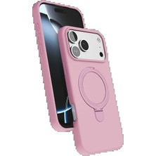 Apple iPhone 17 Pro Max Regal Magsafe Standlı Kapak - Açık Pembe