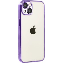 Apple iPhone 15 Razer Lensli Silikon - Mor