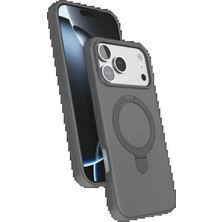 Apple iPhone 17 Pro Regal Magsafe Standlı Kapak - Titan Gri