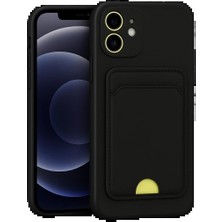 Apple iPhone 11 Kılıf Kelvin Kartvizitli Silikon - Siyah