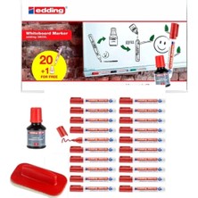 Edding 360 Xl Beyaz Tahta Kalemi 20 Li Set Mürekkep +Tahta Silgisi