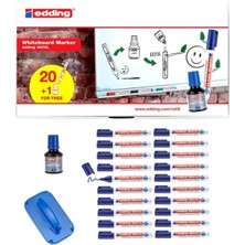 Edding 360 Xl Beyaz Tahta Kalemi 20 Li Set Mürekkep +Tahta Silgisi Tkm