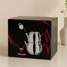 Paslanmaz Çelik Çaydanlık Seti (1l + 2l) Küre Model