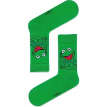 Can Moda Canmoda Kermit Desenli Çorap (36-44 Numaraya Uygun)