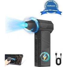 Turbo Jet 130000RPM Şarjlı Turbo Jet Şiddetli Fan Güçlü Hava Üfleyici Araç Süpürgesi 4000 Mah 52M/SEC