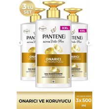 Pantene Pro-V Onarıcı & Koruyucu, Zayıf ve Yıpranmış Saçlar Için Saç Bakım Kremi 500 ml Pompalı Şişe X3ADET