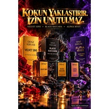 Denz Perfume Alfa Erkekler Için Velvet Sins Black Baccara Alpha Myst 3’lü Erkek Karizmatik Imza Seti Extrait De Parfüm