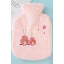 Kokoş Pembe Renk Tavşan Figürlü Peluş Sıcak Su Torbası Pembe Renk Tavşan Figürlü Peluş Sıcak Su Torbası