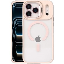Joko Apple iPhone 17 Pro Remim Lensli Magsafe Standlı Kapak - Pembe