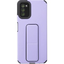 Samsung Galaxy A03S Kılıf Mega Standlı Silikon - Lila