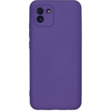Samsung Galaxy A03 Kılıf Nano Içi Kadife Silikon - Mor