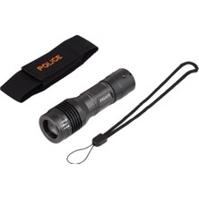 Pc-17 Cree Power LED Zoomlu El Feneri 3xaaa Pilli Metal Kasa