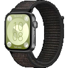 Huawei Fit 4 Hasırlı Cırtcırtlı Kordon - Siyah