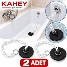 Kahey Zincirli Küvet Tıpası 2 Adet Siyah Renk