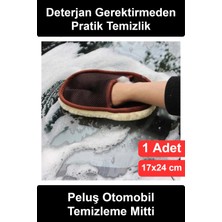 Wonara Yünlü Hassas Araba Yıkama Eldiveni Nano Teknoloji Deterjansız Oto Araç Temizliği Cam Silme Toz Alma Ev Ofis Mutfak Banyo Lavabo Ahşap Yüzey Çok Amaçlı Yumuşak Tüylü Detaylı Bakım Pratik Ergonomik