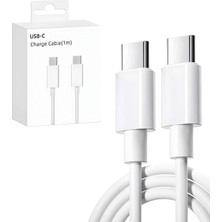 Str Store Kyrotech USB C Kablosu Esnek USB C - USB C Şarj Kablosu Pd 3.0 iPhone 15 Pro Max Galaxy S23 S22 S21 A54 Pixel 7 iPad Pro 12.9 iPad Mini 6/air 5 Vb. ile Uyumludur.