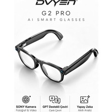 Str Store G2 Pro Akıllı Yapay Zeka (Aı) Gözlük – Kamera, Bluetooth, Hafıza, Müzik, Aı Ast., Canlı Çeviri, IPX5_ŞEFFAF Lens