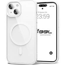 Str Store iPhone Için Kılıf Kamera Korumalı Magsafe Wireless Şarj Özellikli Şeffaf Renkli Kılıf (Iphone 13/14 Beyaz)