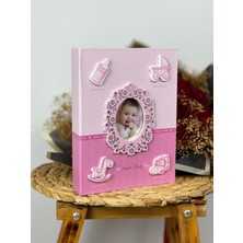 Rabsev 10X15CM 200 Fotoğraf Kapasiteli Lüks Çerçeveli Bebek Fotoğraf Albümü RSPP46200-P