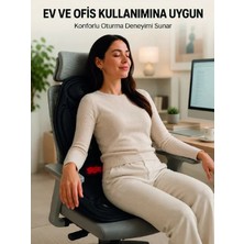 Global Isısıtmalı Titreşimli Masaj Koltuk Minderi Sırt Bel Boyun Destekli