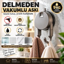 Gurada Yapışkanlı Vakumlu Duvar Askısı 9 kg Taşıma Kapasiteli Delmeden Takılabilen Banyo Mutfak Askısı